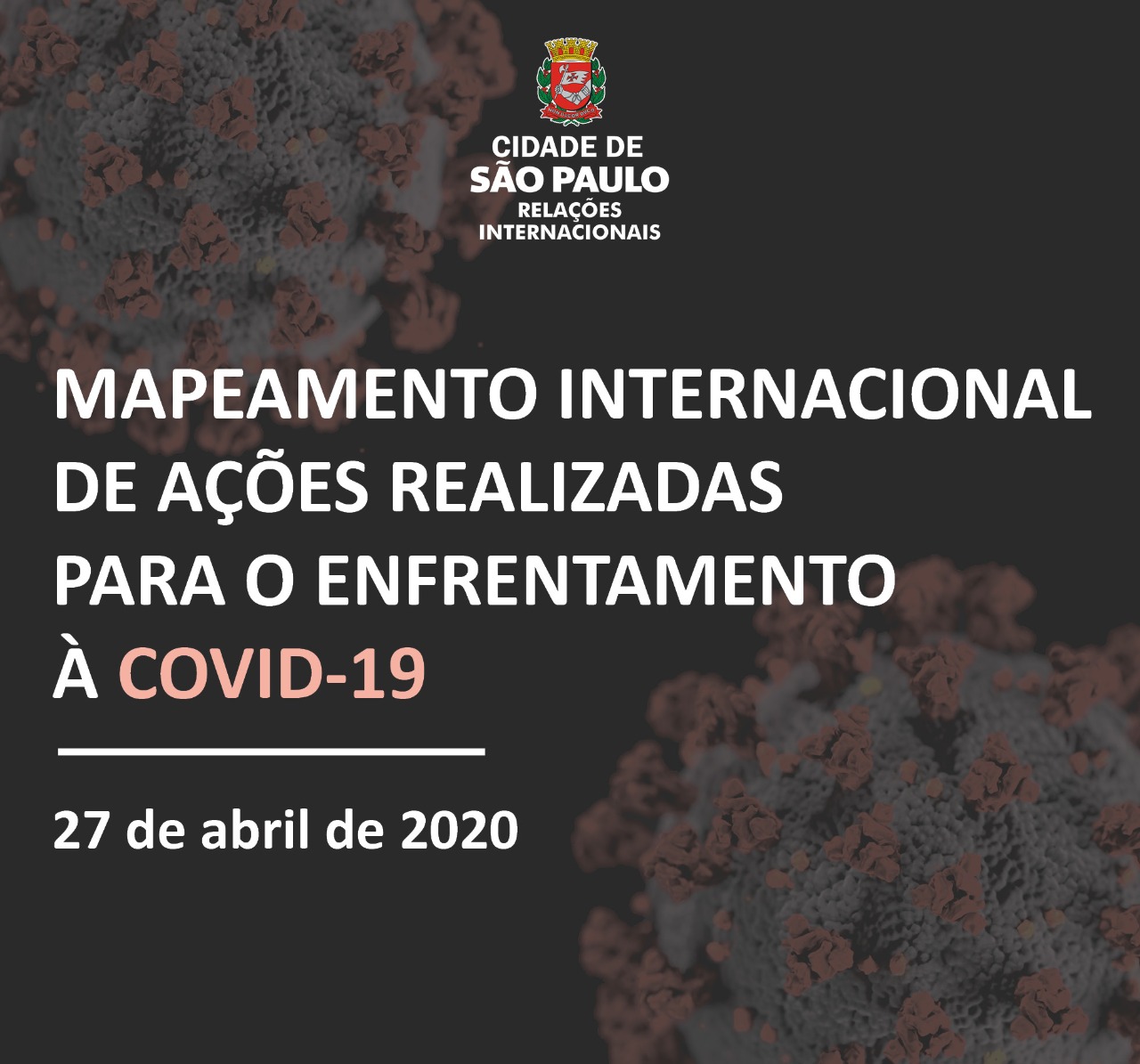 capa do informativo com a frase "mapeamento internacional de ações realizadas no enfrentamento à covid-19"